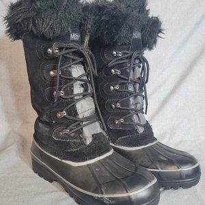 Khombu Mid-Calf Lace Up Winter Boots - size 7